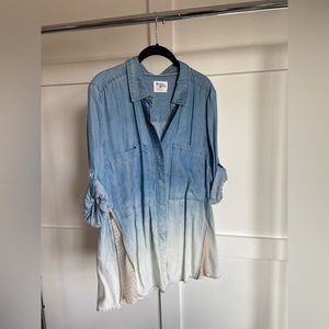 Anthropologie ombré denim shirt